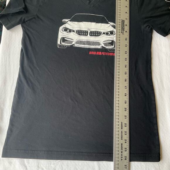 Canvas women’s Short Sleeve V-neck T-shirt size M, Solid Black, BMW Performance - Picture 3 of 8